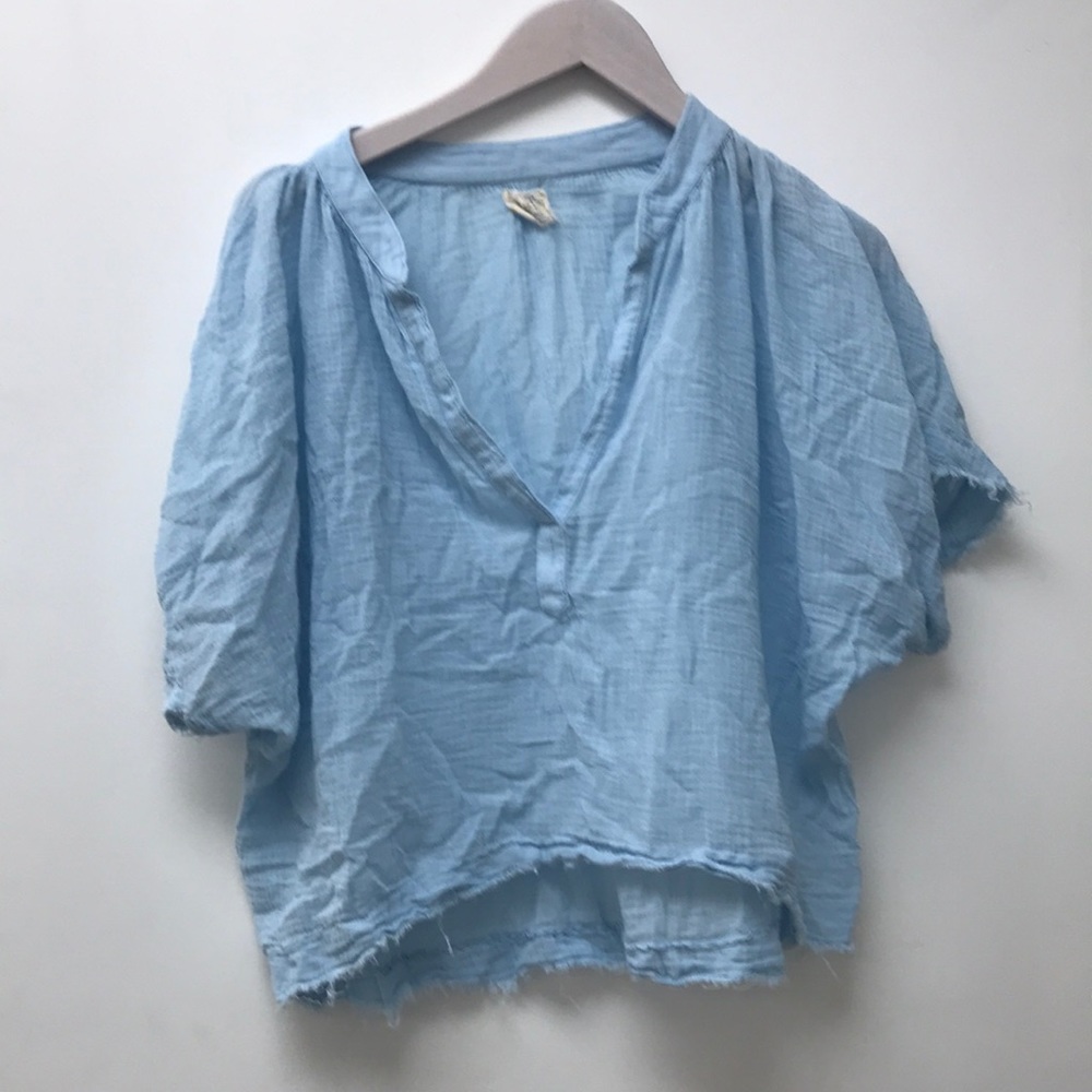 9 Seed light blue peasant top small